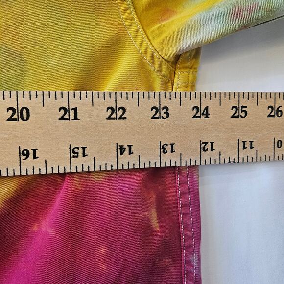 Eddie Bauer Tie Dye Button Down Short Sleeve Shirt Oversized Medium - Picture 5 of 6